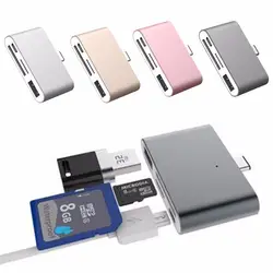 USB 3,1 Тип C USB 2,0 Micro USB + SD TF считыватель карт OTG хаб-конвертер адаптер