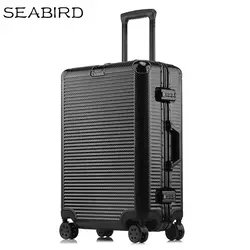 SEABIRD 20 "24" 26 "28" алюминий рамки чемодан на колесиках для путешествий Spinner вести кабина прокатки Hardside чемодан