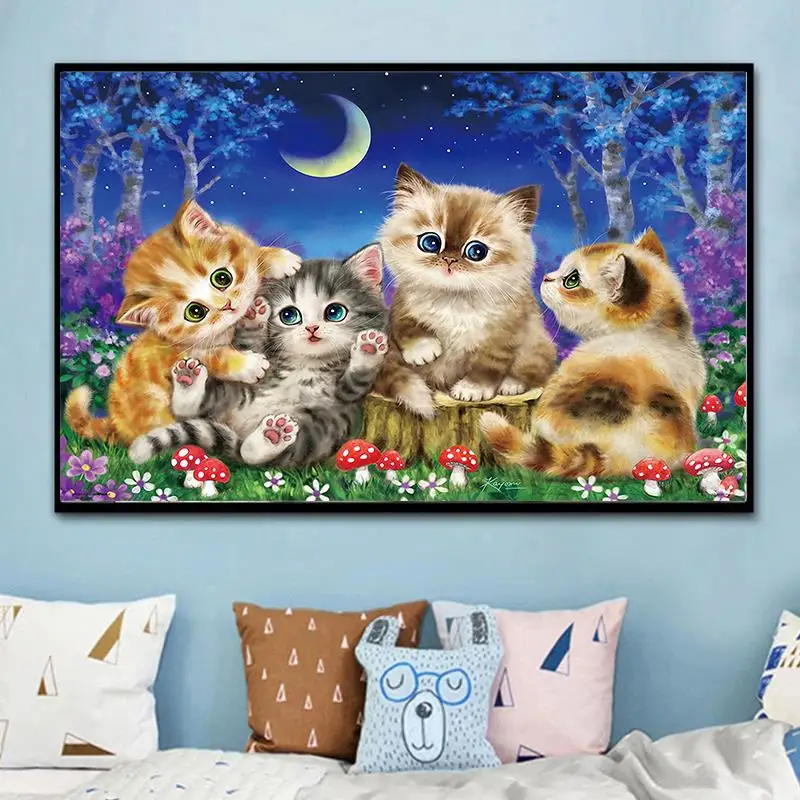 

5d diy Diamond Painting Cat Animal Diamond Embroidery Cross Stitch 5D Diamond Needlework Handmade DIY Hobby Factory Sale