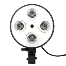Andoer 4 w 1 E27 gniazdo Softbox światło fotograficzne lampa podstawa żarówki uchwyt Adapter do Studio fotograficzne wideo Softbox