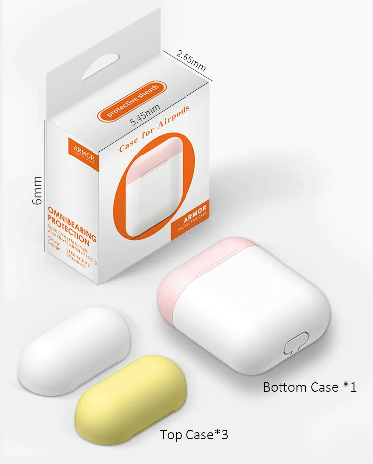 

New Candy Color Silicone for Airpods2 Case Bluetooth Earphone Sodt Box for Apple Airpods Case Earphone Charger for Airpods Cover
