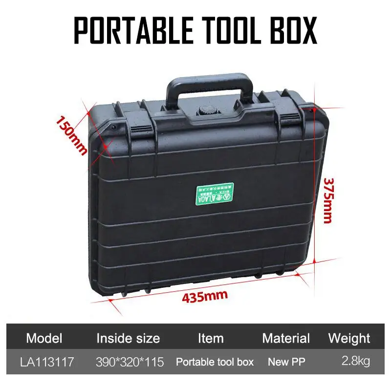 LAOA Safety Instrument Tool Box storage tools Water-proof IP67 Box Instrument And Equip Instore With Draw-Bar With Foam Inside mini tool bag Tool Storage Items