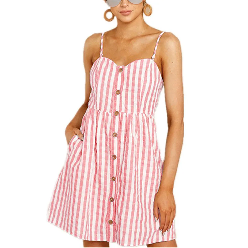 Yashangyi Robe Ete Femme летнее пляжное платье в полоску с открытой спиной бантом мини