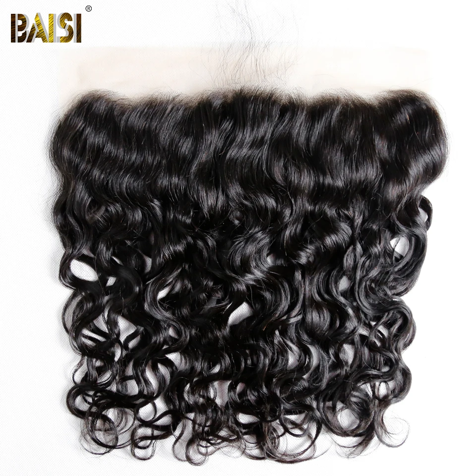 

BAISI Hair Brazilian Hair Transparent Lace Frontal Virgin Hair Water Wave 100% Human Hair
