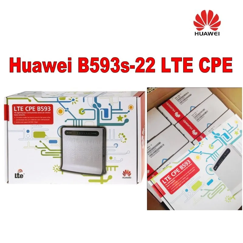 Huawei 150 Мбит/с B593s-22 LTE 4 г CAT 4 Wi-Fi роутера+ пара B593 внешнюю антенну