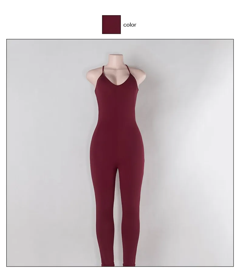 Sport Suit Women Yoga Suit One Piece Tight Jumpsuits Candy Color Tracksuit Fitness Gym Running Set Sports Clothing Yoga Bodysuit (11)