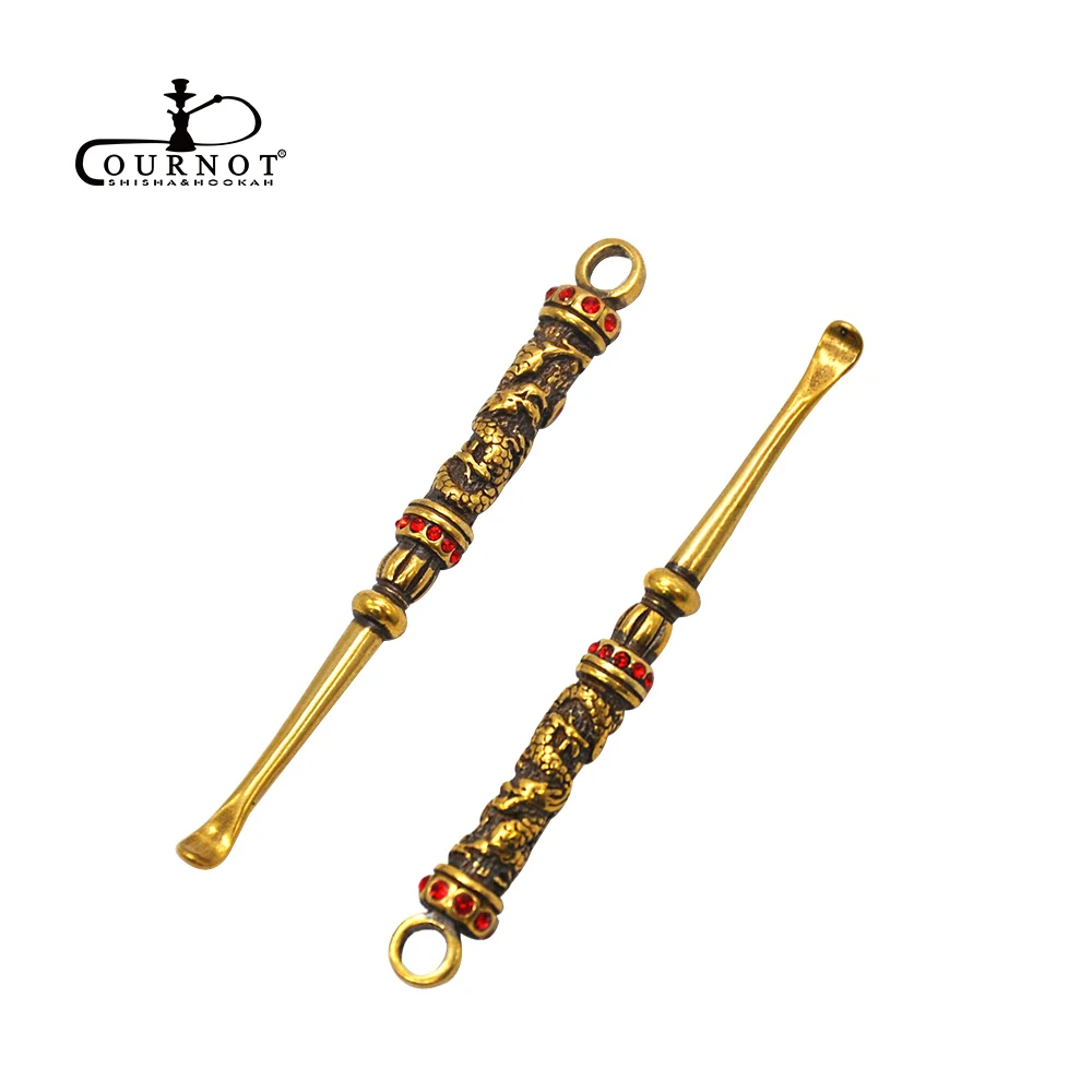 

Brass Dragon Winding Column Metal Snuff Spoon Sniffer Snorter Powder Hoover Hooteer Snuff Tobacco Pipe Shovel Smoking Access