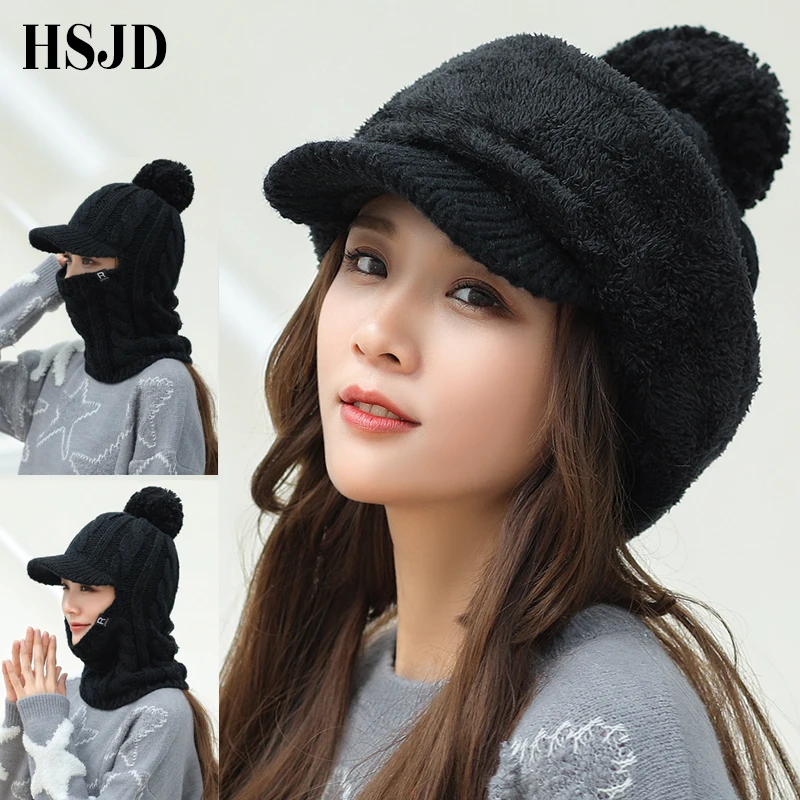 Ceny 2018 czapka zimowa kobiety mężczyźni ciepłe Skullies czapka beanie twarz ochrona szyi kominiarka Gorras Bonnet czapka narciarska nieformalna czapka