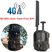 Охотничья камера ночного видения, 4G, с солнечной панелью, внешняя, 3000 ма/ч, фото ловушки, камера для охоты, быстрая передача, 4 г