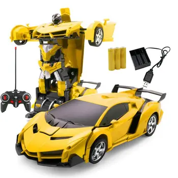 

RC Transformer Robots 2 in 1 RC Car Driving Sports Cars Drive Transformation Robots Models Remote Control Car RC Fighting Toy
