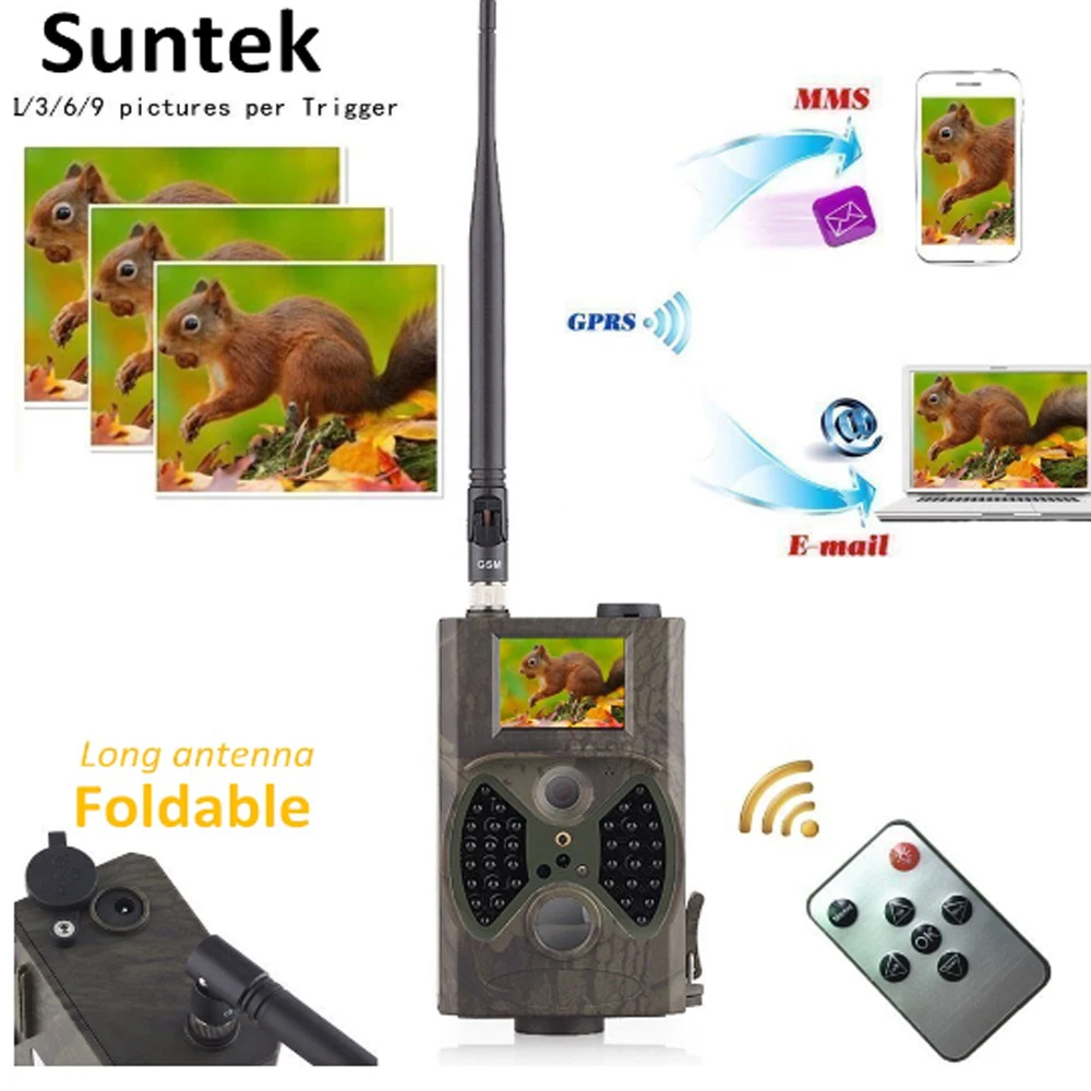2G 12MP фото ловушки электронная почта MMS GSM 1080P ночное видение охотничья ловушка HC300M
