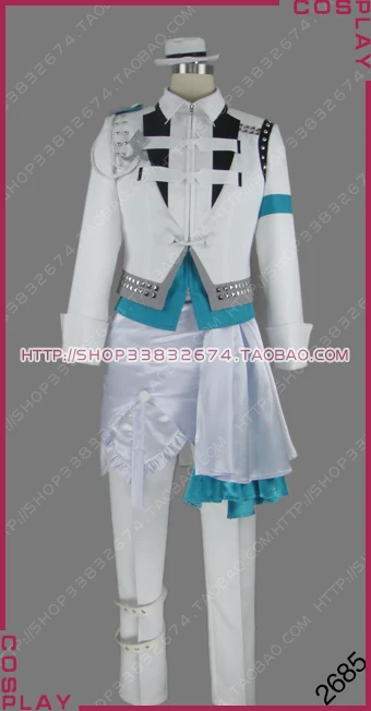 

Tsukiuta Procellarum June Minaduki Rui Petit Demon Lord Current Stage White Uniform Cosplay Costume S002