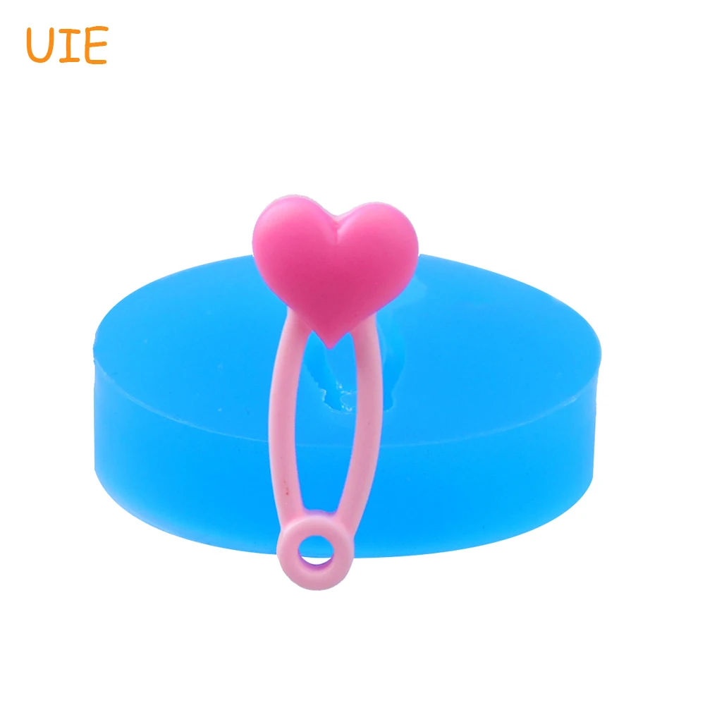 

FYL503U 28.8mm Heart Safety Nappy Pin Silicone Mold - for Baby Shower, Sugarcraft, Fondant, Candy, Resin, Icing, Gum Paste Mold