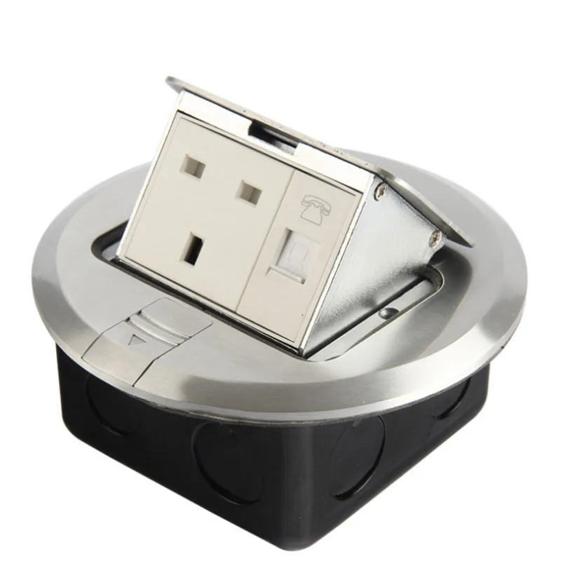 

Circular springing ground aluminum alloy standard telephone with various functions of telephone ground socket DC-044