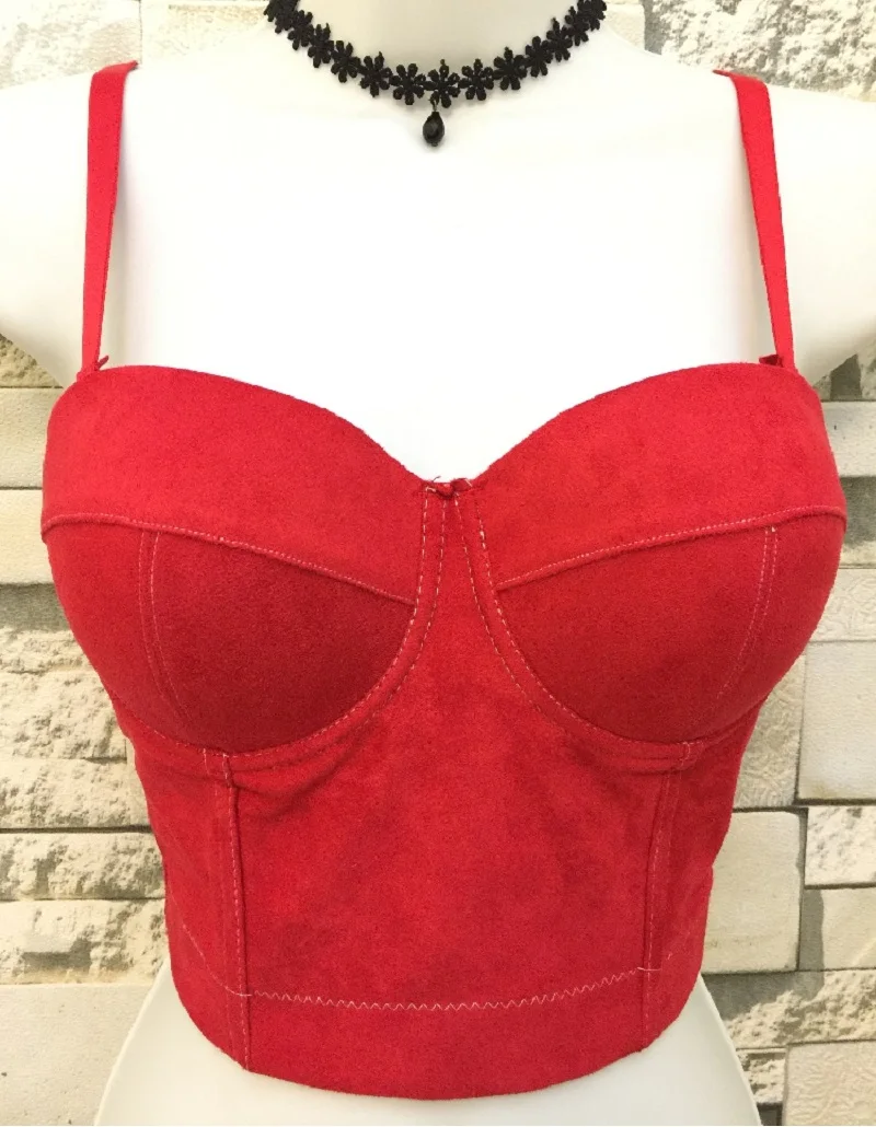Новая мода из искусственной замши Boho Хиппи корсет Bralet для женщин бюстье