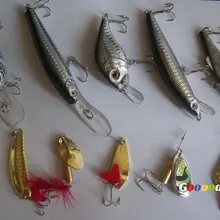 10 шт. Рыбалка ложка гольян приманки/Tackly Крюк оптовик набор, 10 шт./лот