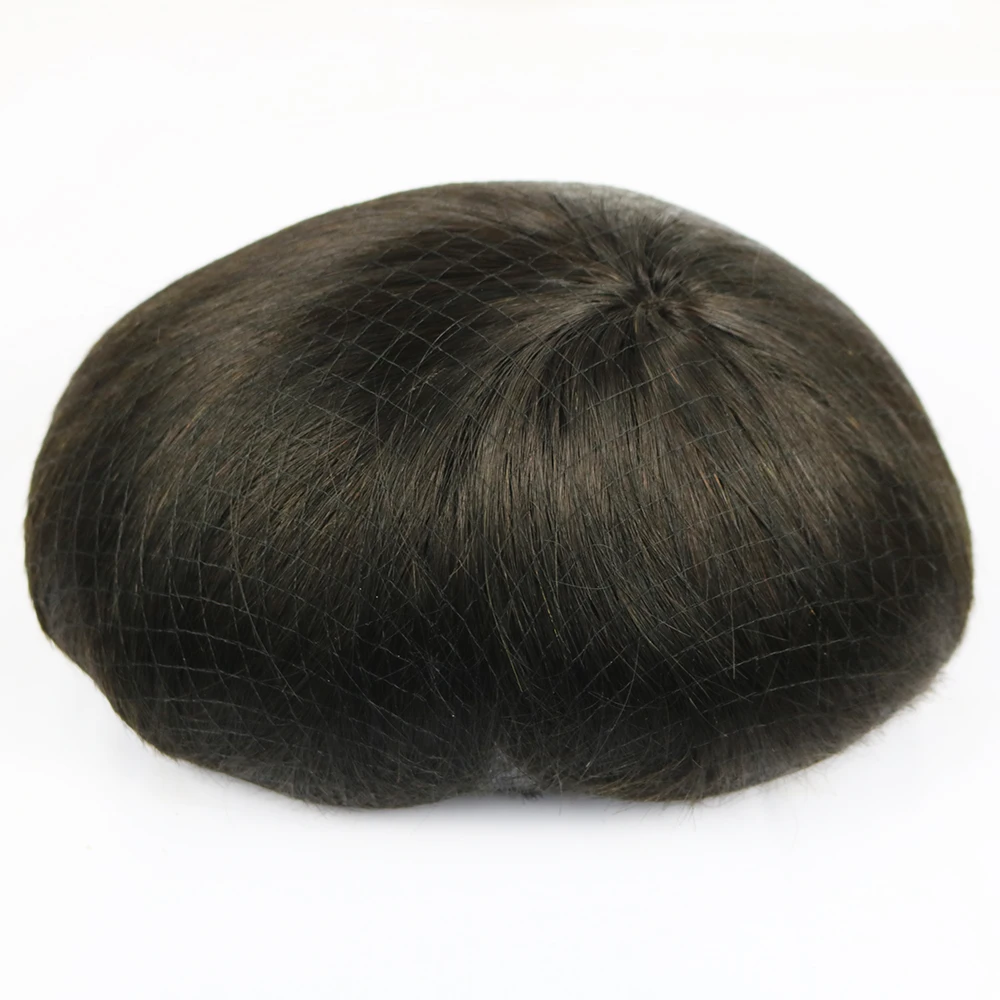 SimBeauty моно кружева с Npu накладка из искусственных волос для мужчин Npu вокруг моно кружевная основа лента для искусственных волос с ПУ парик