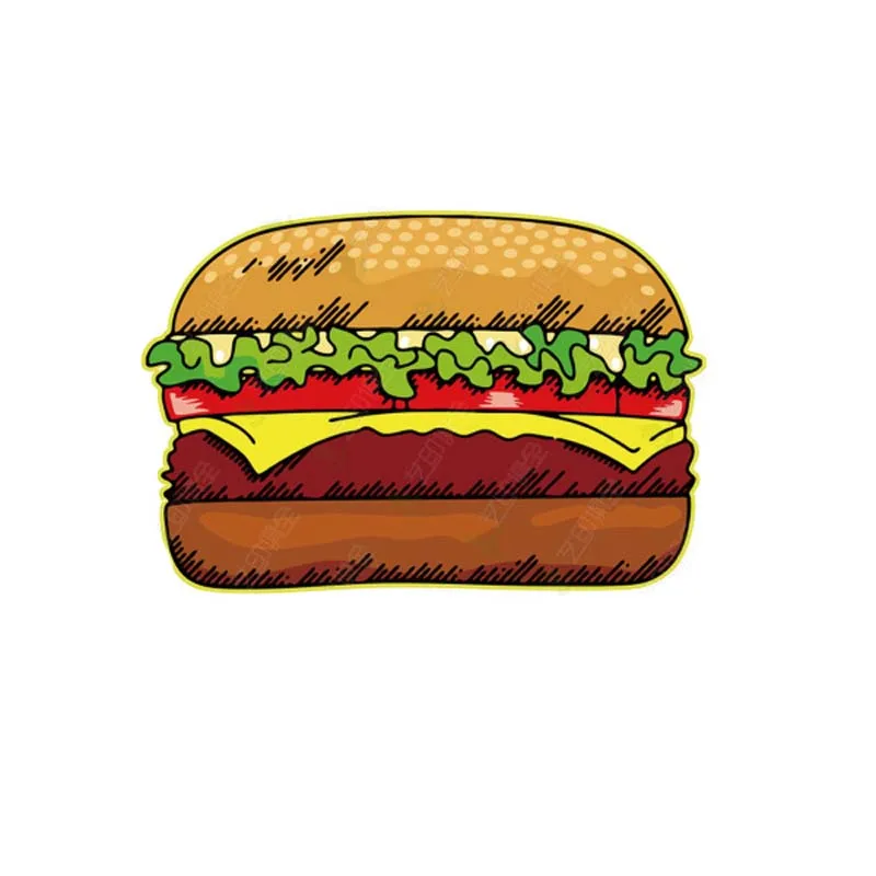 

Hot Sale 10pcs Hamburger Model Personalized DIY Graffiti Stickers Car Styling Snowboard Motorcycle Bicycle Doodle Stickers