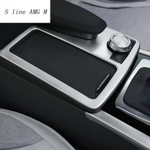 Stile auto Interni In Acciaio Inox sticker Supporto di Tazza di Acqua Della Decorazione del Pannello Trim Per Mercedes Benz classe C W204 2009-2014 LHD
