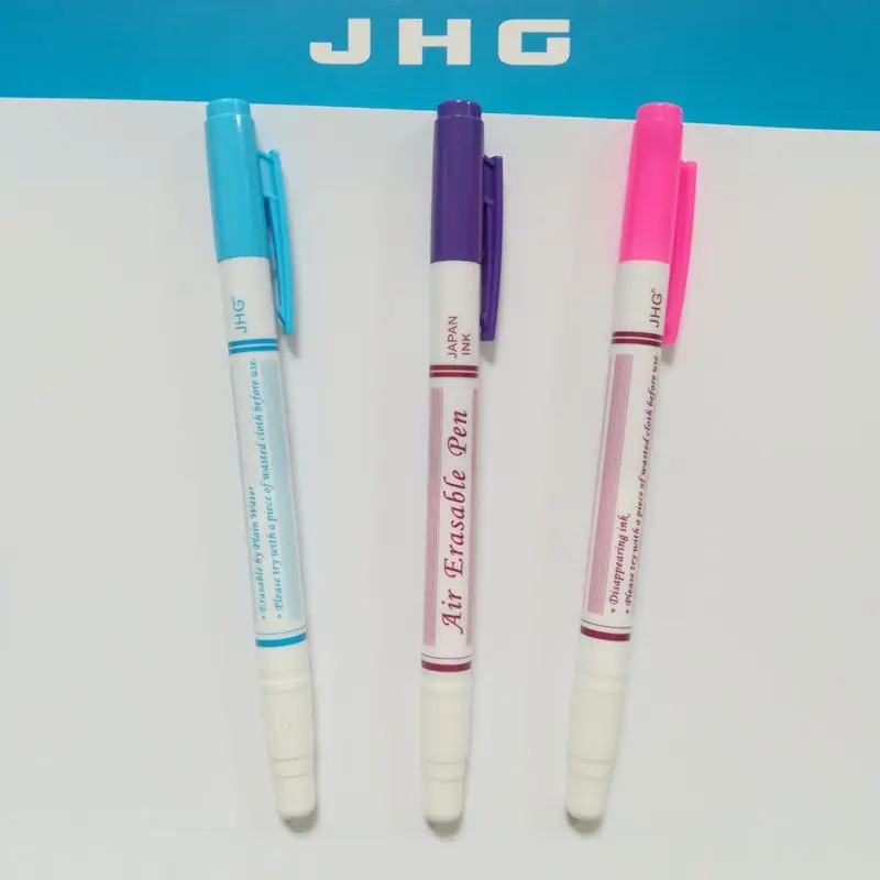 Двухсторонняя синяя стираемая в воде ручка JHG фиолетовый маркер для ткани