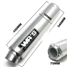 Universal Modified Motorcycle Exhaust Pipe YOSHIMURA For WRS Exhaust Muffler CB400 CBR23 CBR29 ZXR XJR400 VFR400 FZR400 Pit Bike