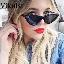 Модные ретро солнцезащитные очки "кошачий глаз" женские брендовые дизайнерские винтажные черные красные белые солнцезащитные очки кошачий глаз женские маленькие солнцезащитные очки