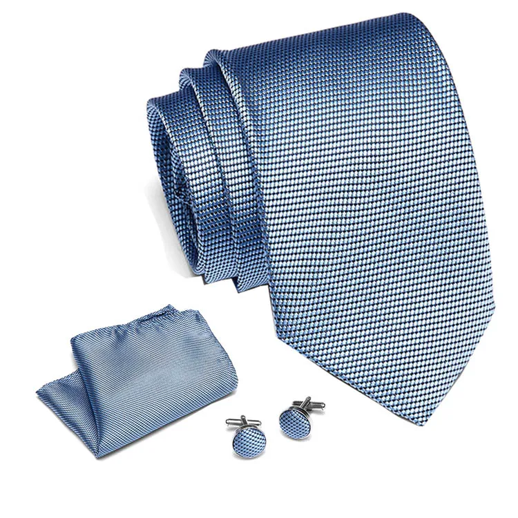Фирменная новинка плед шелковый галстук жаккардовые Тканые галстук с ярким узором Gravata платок Набор Запонок карман квадратный для мужчин