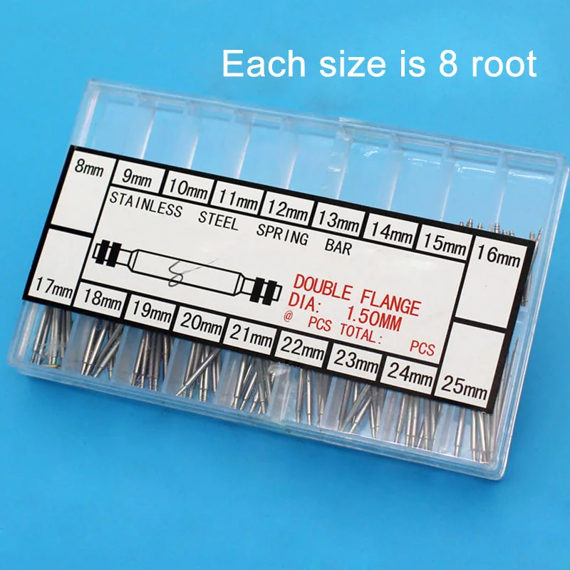 

1.5mm Leather Watchband Steel Spring Ear Boxed Table Connecting Strap Link Pins Repair Watch Accessories H9