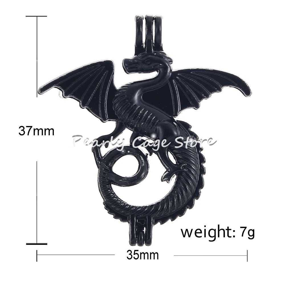 5 шт. черный череп Дракон Обезьяна Сова жемчужная клетка из бисера Клетка эфирное масло медальон со светорассеивателем Подвеска для изготовления ожерелья устричная жемчужина