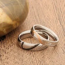 Cartas de amor Anéis De Casamento para Homens Mulheres Casal Anéis Amor Eterno Anel de Noivado Do Aniversário de Casamento Jóias Presente Clássico(China)