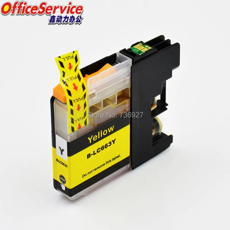 Совместимый чернильный картридж LC663 LC663BK LC663C LC663M LC663Y для струйного принтера Brother