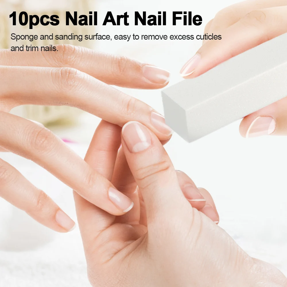 

10Pcs/set nail files Art Buffe all for Manicure nails gel file Lime A Ongle professionel nail polish Manicures Remover Tools