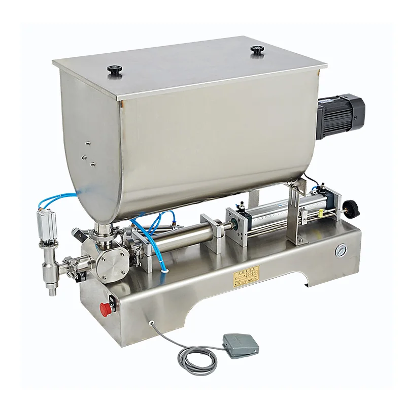 SHENLIN Pasta sauce filling machine hot pepper paste mixing filling machine chili paste filler pneumatic filling machine 1000ml SHENLIN Pasta sauce filling machine hot pepper paste mixing filling machine chili paste filler pneumatic filling machine 1000ml