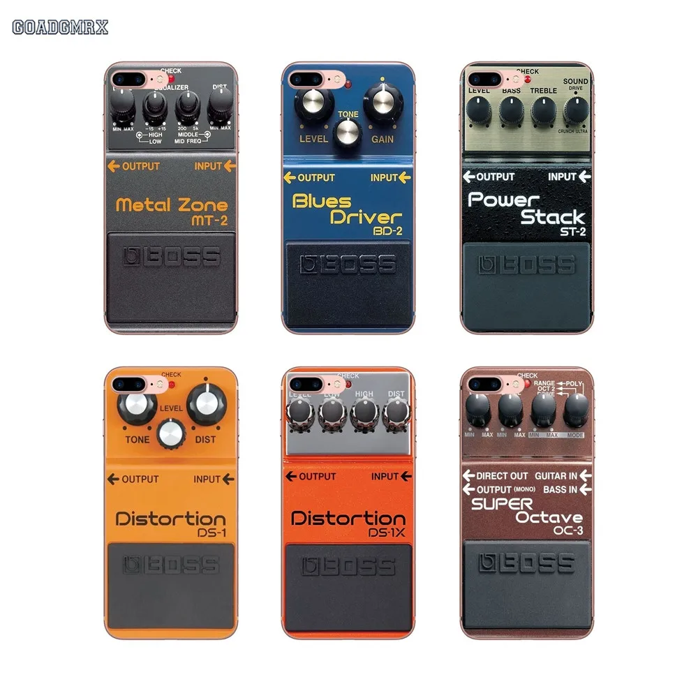 

Retro Boss Distorion Pedal Soft TPU Phone Case For Huawei GR3 2017 Mate 20 P30 Honor 7A Pro 7C 8C 7X 8X 9 Lite 10 Nova 2 2i 3 3i