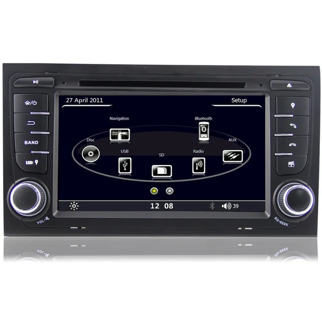 7 inch Capacitive Touchscreen HD 1080P Car DVD GPS Player For Audi A4 20002 2007 SEAT