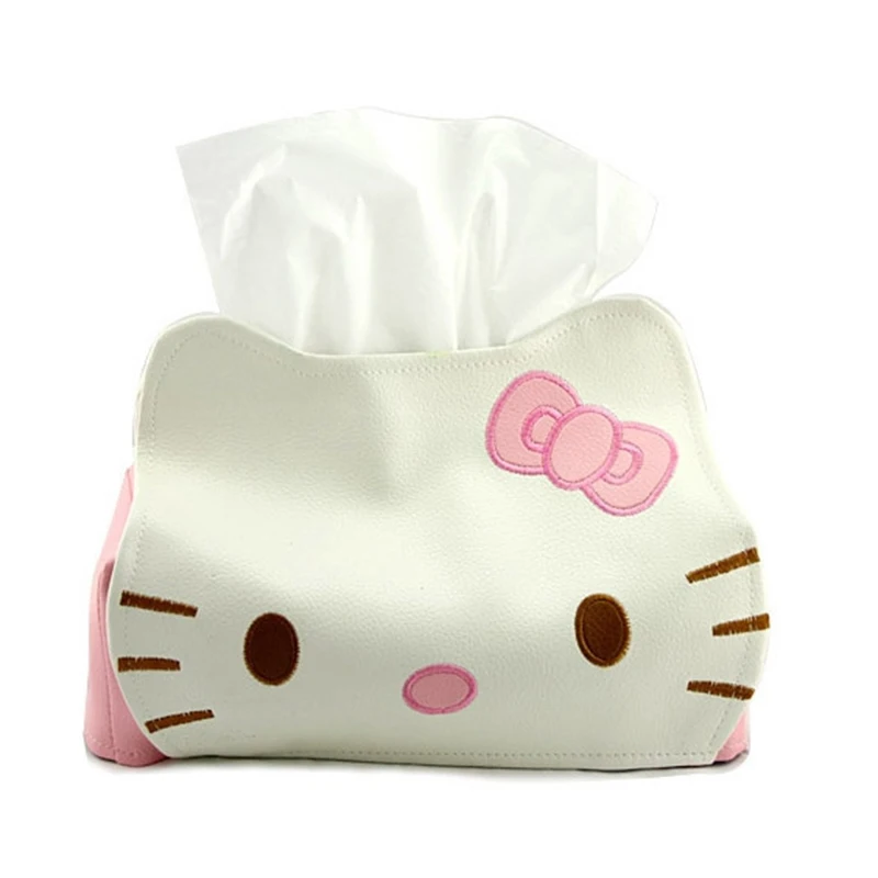 

Cute Home Car Tissue Case Box Hello Kitty Container Napkin Papers Holder Box Case Pouch B