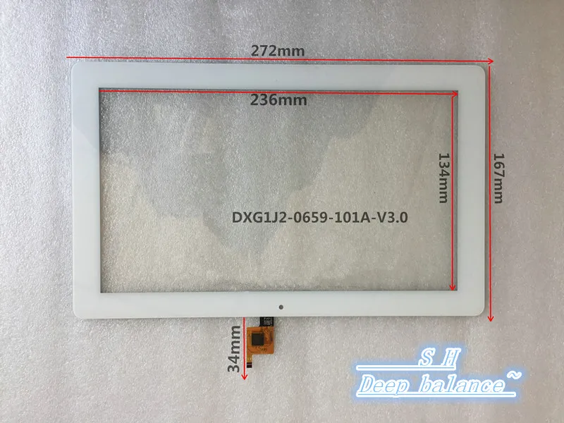 

New Taiwan Electric Power tbook11 X16 PLUS E5A3 flat screen touch screen DXG1J2-0659-101A-V3.0 digital glass panel outer screen