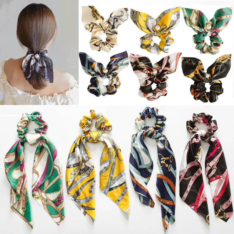 Women Elastic Hair Bands Bowknot Ponytail Holder Tie Gum Rubber Hairband HOT!!!