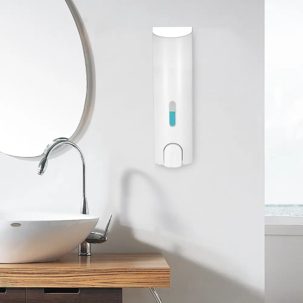 

400ml Single Wall-mounted Soap Dispenser Manual Kitchen Washroom Shampoo Shower Gel Machine Toilet Liquid Soap Dispenser Holder