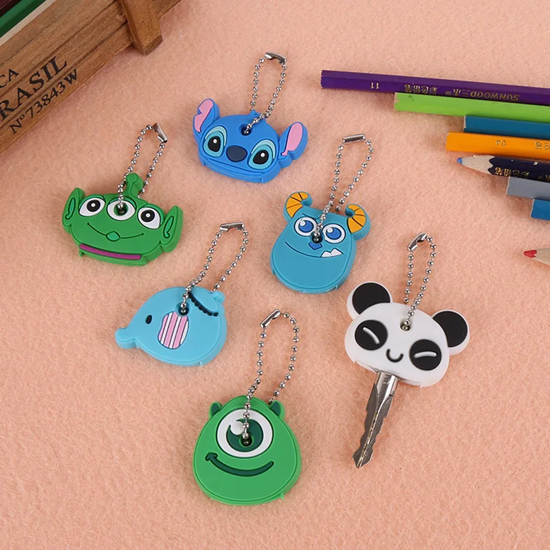 

Cute 1pcs Cartoon Silicone Protective Key Case Cover for Key Control Dust Cover Holder Organizer Home Accessories Supplies