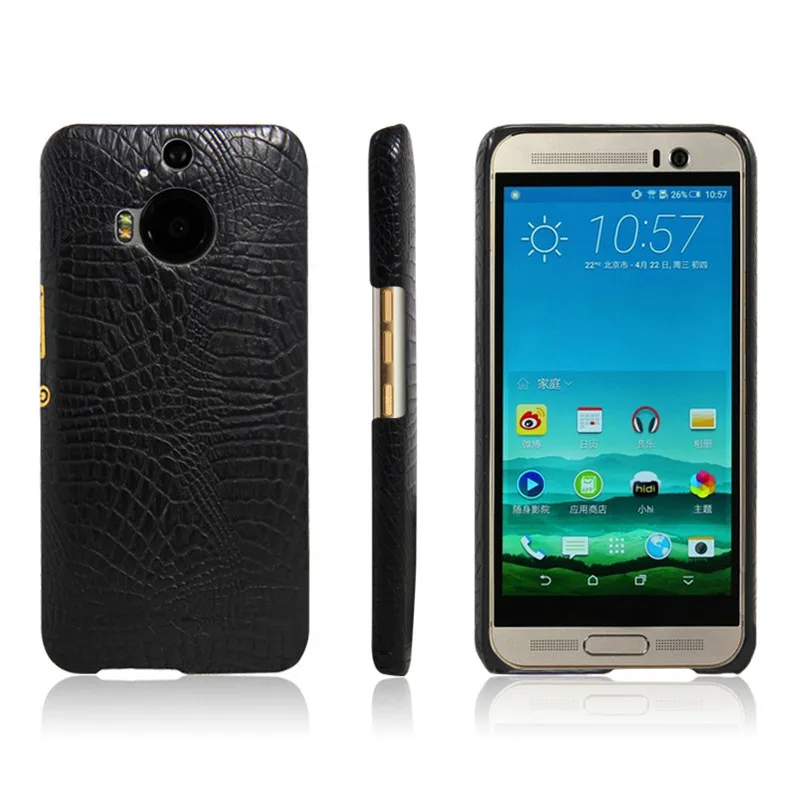 

For HTC M9 Plus M9+ M9Plus Case Crocodile Pattern Hard PC with PU Leather Back Cover Phone Case for HTC One M9 Plus M9PT M9PW