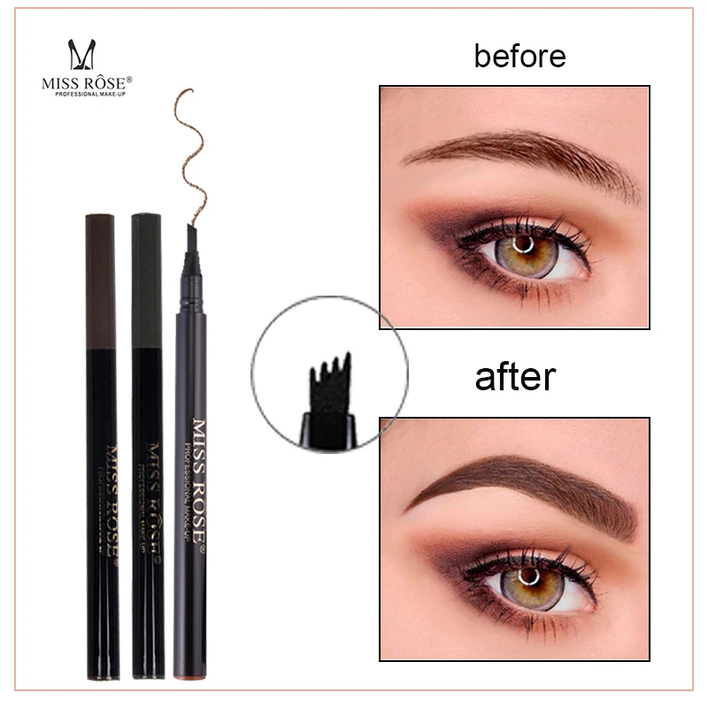 

4 Fork Enhancer Eyebrow Tattoo Pen Long Lasting Waterproof Eye Brow Tint Pencil Makeup Cosmetics maquiagem profissional completa