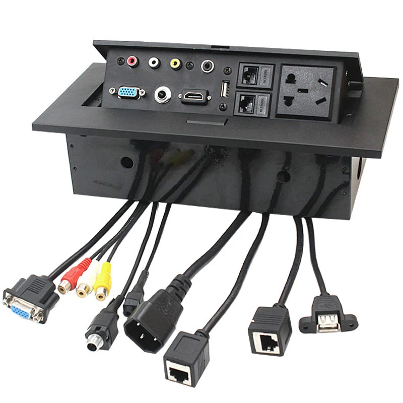 1 Caja De Conexión De Enchufe Multimedia Para Escritorio 1 Caja De Conexión De Enchufe Multimedia Para Escritorio