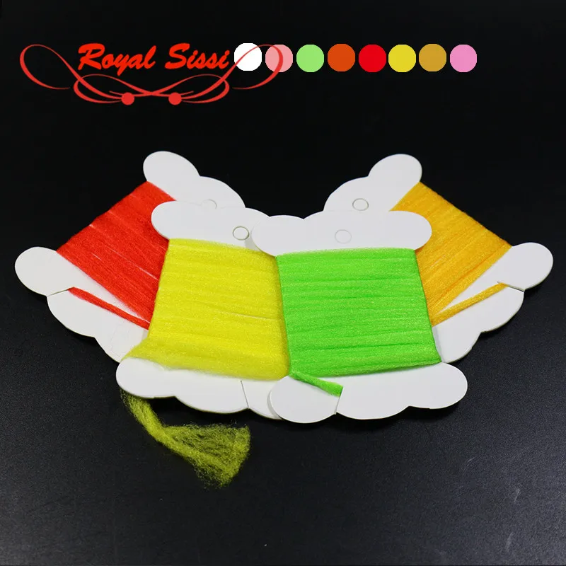 8 colors Polypropylene font b Floating b font Yarn Fly tying Material 1 yards per card