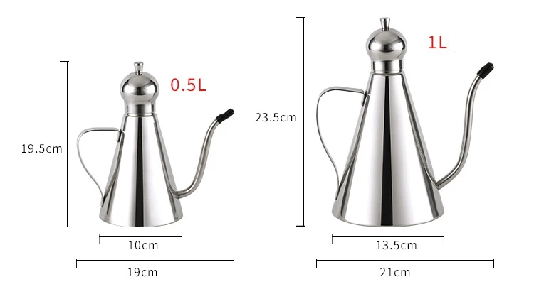 Нержавеющая сталь герметичная масленка соевый соус бутылка оливковое масло уксус дозатор бутылки, кухонные принадлежности