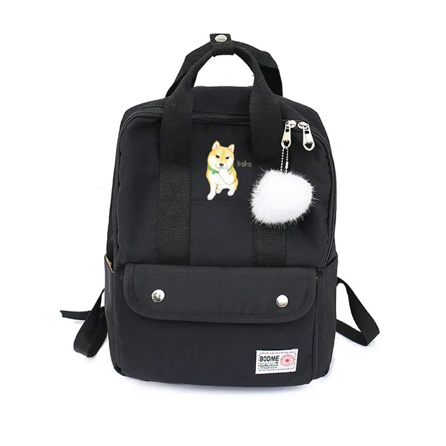 Милый мультяшный рюкзак с принтом щенка Шиба ину собаки, холщовая дорожная сумка для ноутбука, школьный рюкзак для подростков, школьные сумки, рюкзак для студентов, Mochila - Цвет: 30