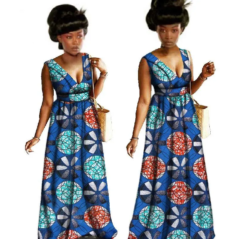 Bazin-African-Wax-Print-Sexy-V-neck-Dresses-Plus-Size-6xl-Africa-Clothing-for-Women-Vestidos(8)
