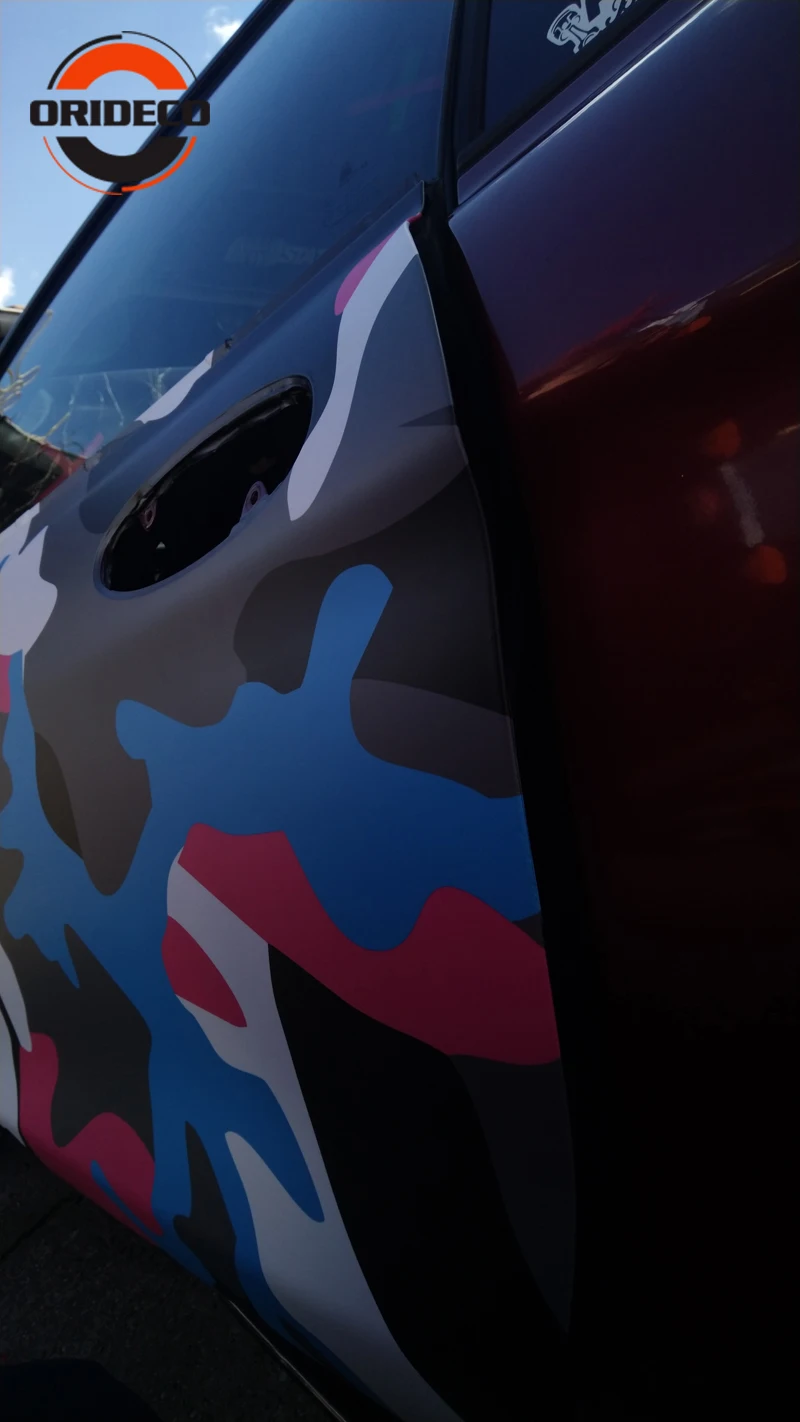 colorful Camo Wraps pink blue black camo vinyl wraps 33