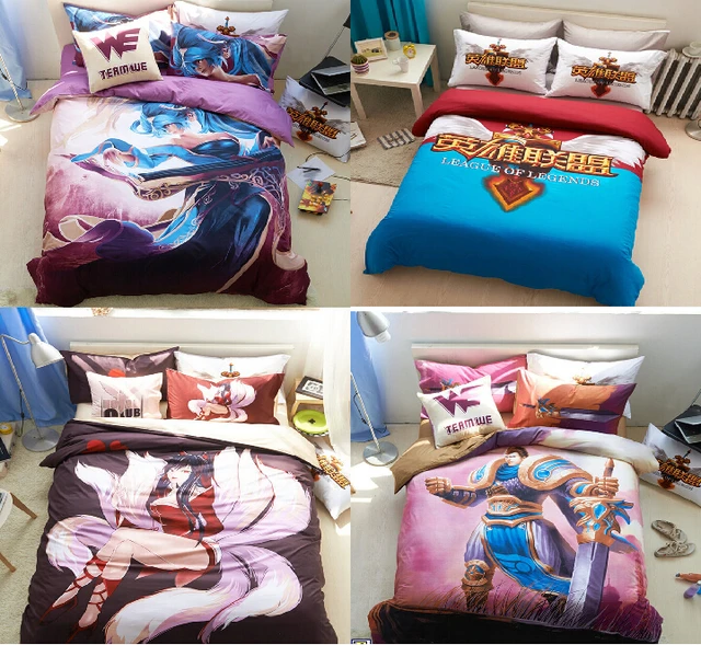 Top Quality Designer Bedding Set Lol League Legend Anime Bed Top Quality Designer Bedding Set Lol League Legend Anime Bed Sheets For S Conforter Fc Barcelona Kids