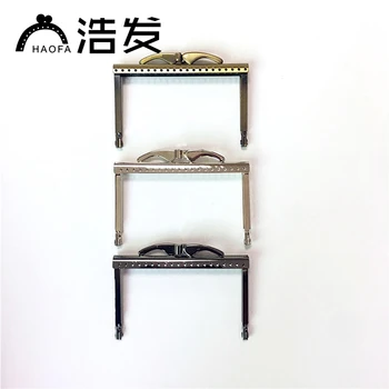 

10.5cm Square Metal Purse Frame Handle for Clutch Accessories for Bags Making Kiss Clasp Lock Antique Bronze Bag Smooth Hardware